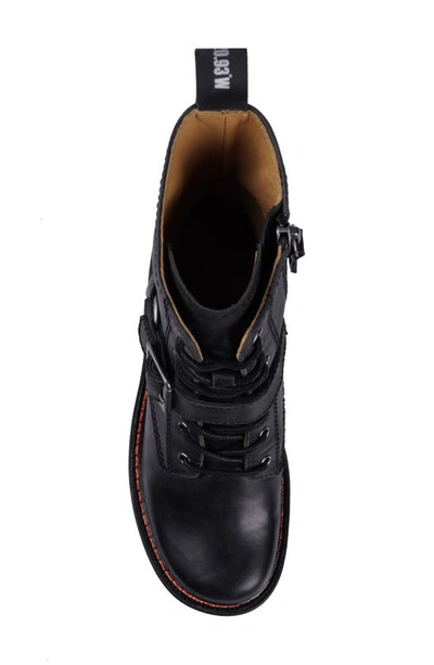 Ziginy Elian Platform Bootie In Black Leather