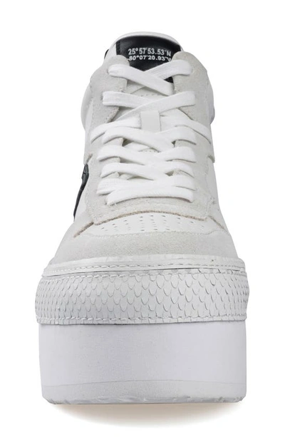 Ziginy Bruce Water Resistant Platform Sneaker In Off White Leather