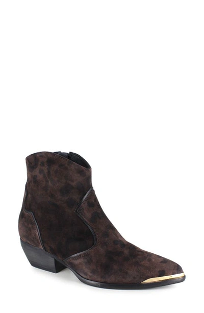 Ziginy Gretchen Water Resistant Western Boot In Brown Leather