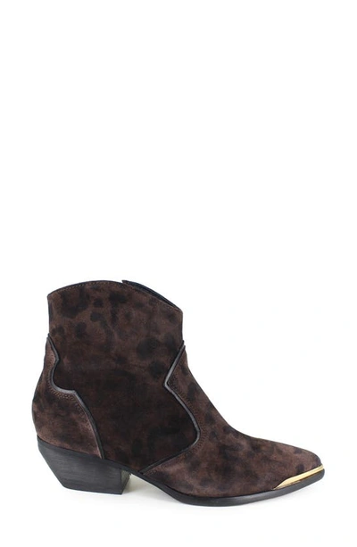 Ziginy Gretchen Water Resistant Western Boot In Brown Leather