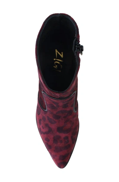 Ziginy Gretchen Water Resistant Western Boot In Brick Leather