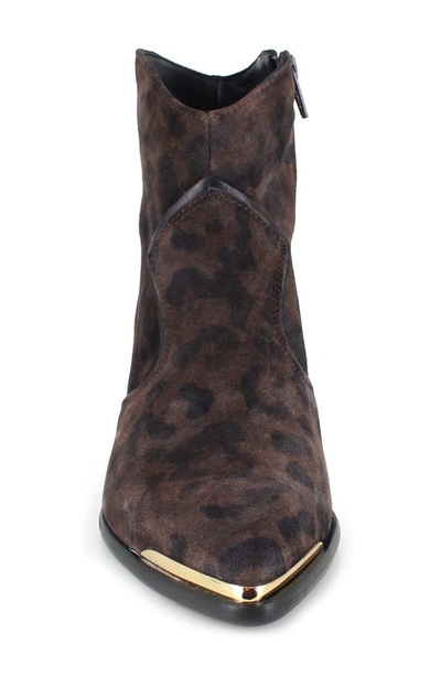 Ziginy Gretchen Water Resistant Western Boot In Brown Leather