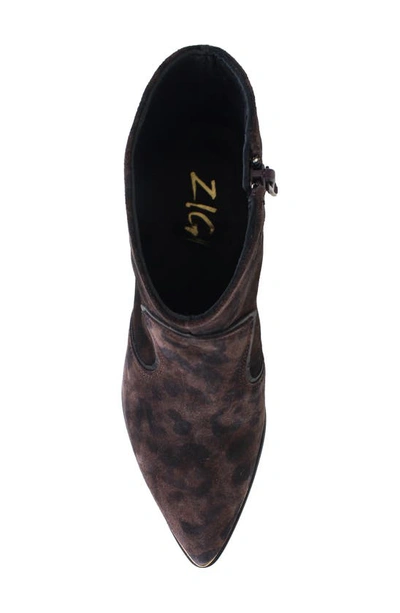 Ziginy Gretchen Water Resistant Western Boot In Brown Leather