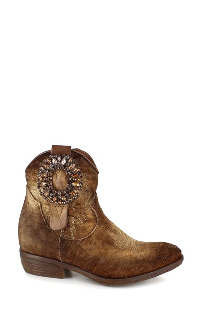 Ziginy Edith Water Resistant Velvet Western Boot In Tan Velvet