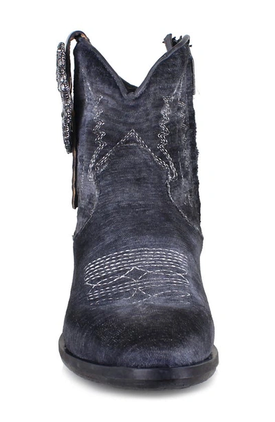 Ziginy Edith Water Resistant Velvet Western Boot In Gray Velvet