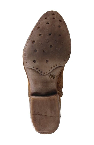 Ziginy Edith Water Resistant Velvet Western Boot In Tan Velvet