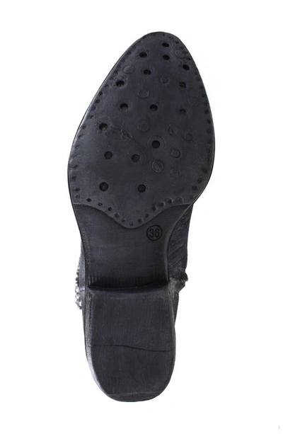 Ziginy Edith Water Resistant Velvet Western Boot In Gray Velvet