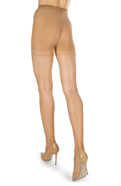 Shop Memoi Nudes Ultra Bare Mini Toner Tights In Light-beige