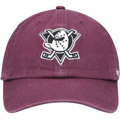 Shop 47 ' Purple Anaheim Ducks Alternate Logo Clean Up Adjustable Hat