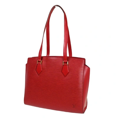 Pre-owned Louis Vuitton Duplex Leather Shoulder Bag () In Red