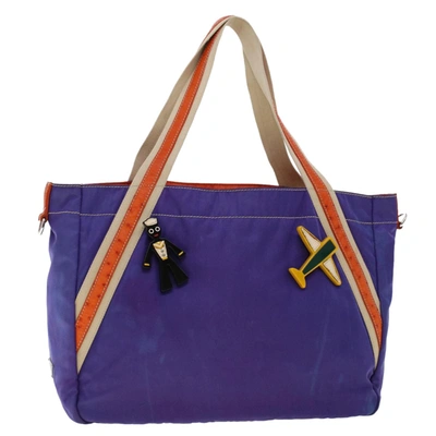 Shop Prada Synthetic Tote Bag () In Purple