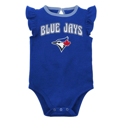 Shop Outerstuff Girls Newborn & Infant Royal/heather Gray Toronto Blue Jays Little Fan Two-pack Bodysuit Set