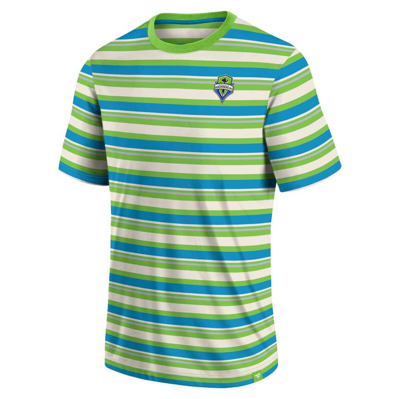 Shop Fanatics Branded Rave Green Seattle Sounders Fc Shot Clock Stripe T-shirt