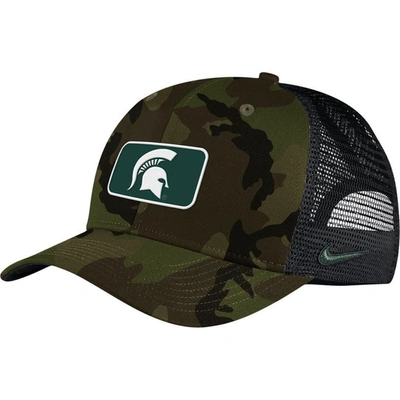 Shop Nike Camo/black Michigan State Spartans Classic99 Trucker Snapback Hat
