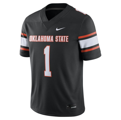 Shop Nike #1 Black Oklahoma State Cowboys Game Jersey