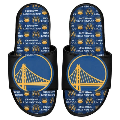 Shop Islide Golden State Warriors Team Pattern Gel Slide Sandals In Black