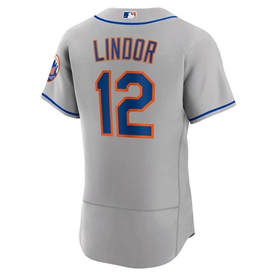 Shop Nike Francisco Lindor Gray New York Mets Road Authentic Player Jersey