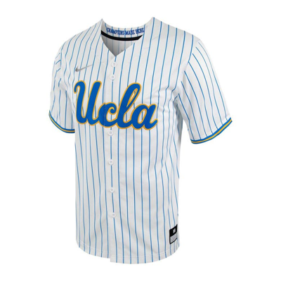 Shop Nike White/blue Ucla Bruins Pinstripe Replica Full-button Baseball Jersey