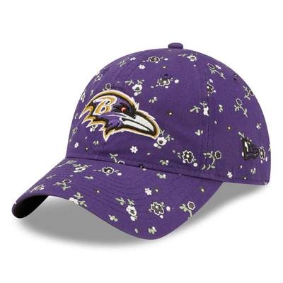 Shop New Era Purple Baltimore Ravens  Floral 9twenty Adjustable Hat