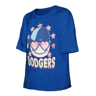 Shop New Era Girls Youth  Royal Los Angeles Dodgers Team Half Sleeve T-shirt