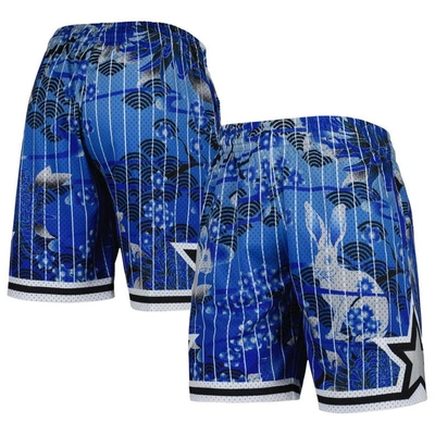 Shop Mitchell & Ness Blue Orlando Magic Lunar New Year Swingman Shorts