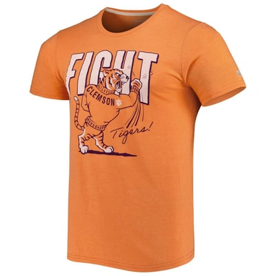 Shop Homefield Heathered Orange Clemson Tigers Fight Vintage T-shirt In Heather Orange