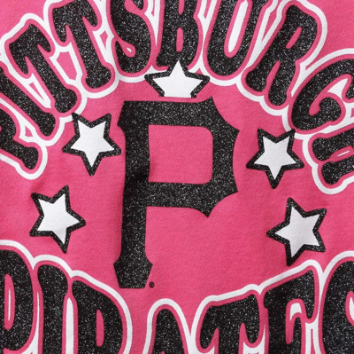 Shop New Era Girl's Youth  Pink Pittsburgh Pirates Jersey Stars V-neck T-shirt