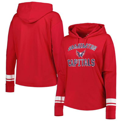 Shop Profile Red Washington Capitals Colorblock Pullover Hoodie Jacket