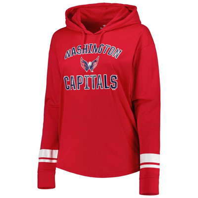 Shop Profile Red Washington Capitals Colorblock Pullover Hoodie Jacket