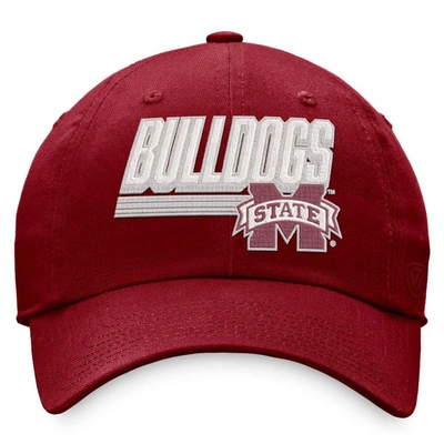 Shop Top Of The World Maroon Mississippi State Bulldogs Slice Adjustable Hat In Green