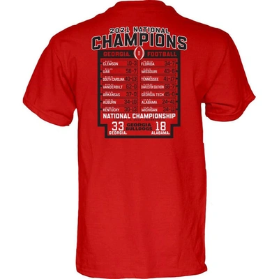 Shop Blue 84 Red Georgia Bulldogs College Football Playoff 2021 National Champions Stadium Schedule T-shi