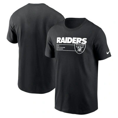 Shop Nike Black Las Vegas Raiders Division Essential T-shirt