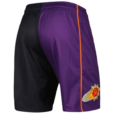 Shop Mitchell & Ness Black/purple Phoenix Suns Hardwood Classics 2001 Split Swingman Shorts