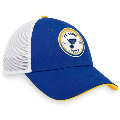 Shop Fanatics Branded Blue/white St. Louis Blues Iconic Gradient Trucker Snapback Hat