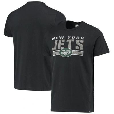 Shop 47 ' Black New York Jets Team Stripe T-shirt