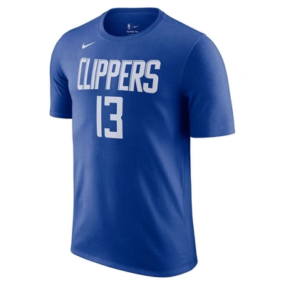 Shop Nike Paul George Royal La Clippers Icon 2022/23 Name & Number T-shirt