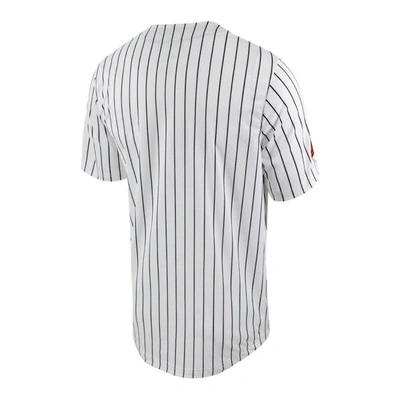 Shop Nike White/black Oklahoma State Cowboys Pinstripe Replica Full-button Baseball Jersey