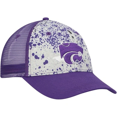 Shop Colosseum Gray/purple Kansas State Wildcats Love Fern Trucker Snapback Hat