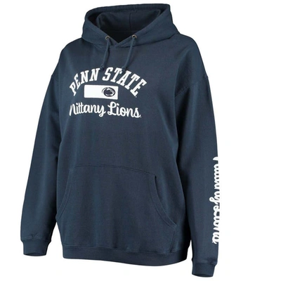 Shop Pressbox Navy Penn State Nittany Lions Rock N Roll Super Oversized Pullover Hoodie