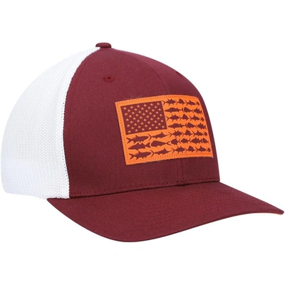 Shop Columbia Maroon Virginia Tech Hokies Pfg Tonal Fish Flag Flex Hat