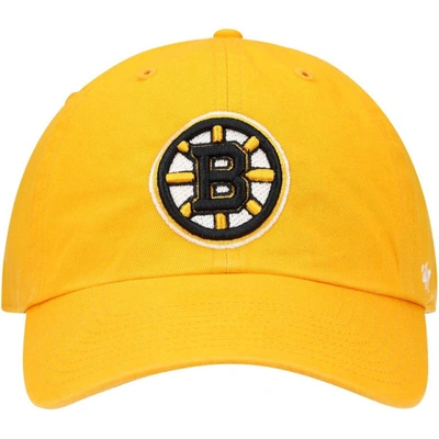 Shop 47 ' Gold Boston Bruins Clean Up Adjustable Hat