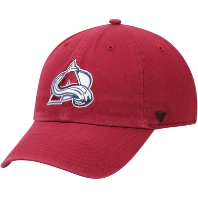 Shop 47 ' Burgundy Colorado Avalanche Clean Up Adjustable Hat