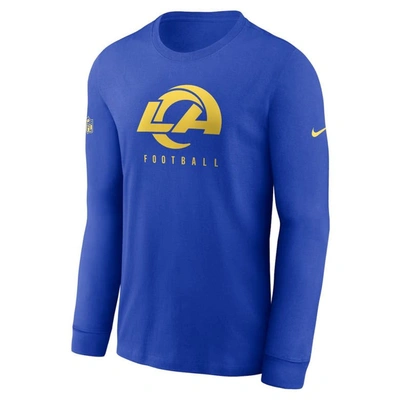 Shop Nike Royal Los Angeles Rams Sideline Performance Long Sleeve T-shirt