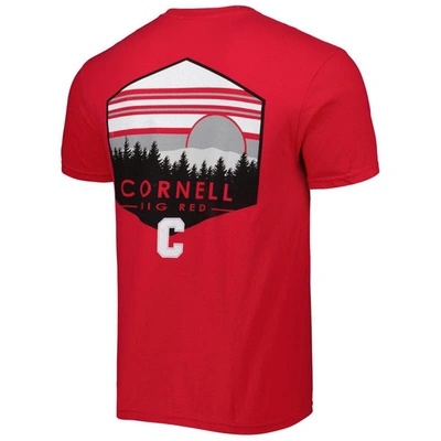 Shop Image One Red Cornell Big Red Landscape Shield T-shirt