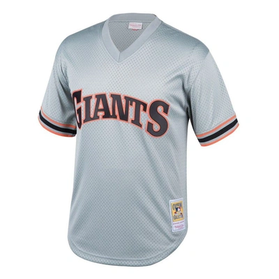 Shop Mitchell & Ness Youth  Will Clark Gray San Francisco Giants Cooperstown Collection Mesh Batting Pract
