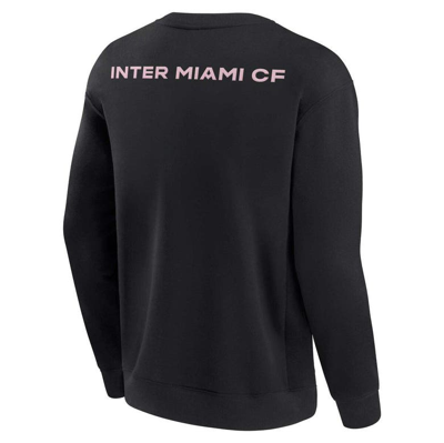 Shop Fanatics Signature Unisex  Black Inter Miami Cf Super Soft Pullover Crew Sweatshirt