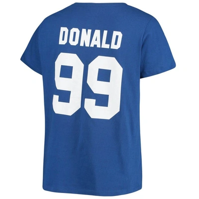 Shop Fanatics Branded Aaron Donald Royal Los Angeles Rams Plus Size Name & Number V-neck T-shirt