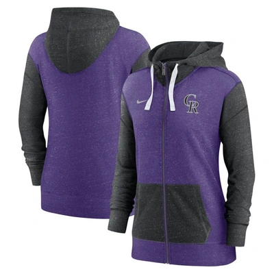 Shop Nike Purple Colorado Rockies Full-zip Hoodie
