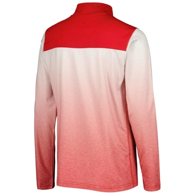 Shop Colosseum Youth  White/scarlet Ohio State Buckeyes Max Quarter-zip Jacket