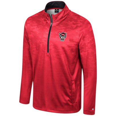 Shop Colosseum Red Nc State Wolfpack The Machine Half-zip Jacket